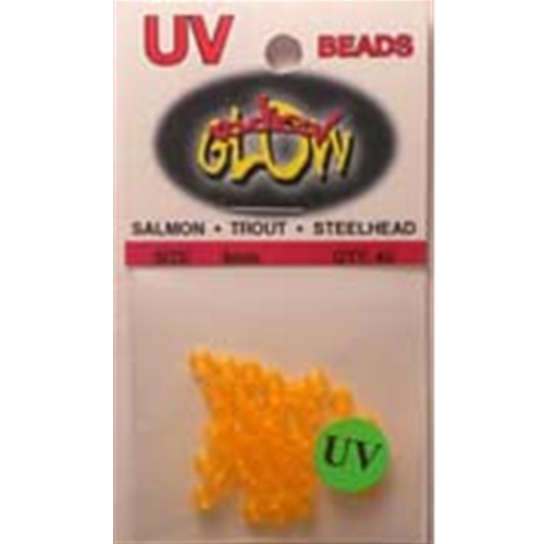 UV Neon Orange Swirl Fishing Acrylic Trout/Salmon/Steelhead Bead