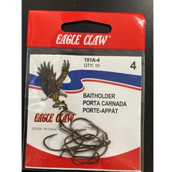 Eagle Claw Baitholder Hooks Sz4 10ct