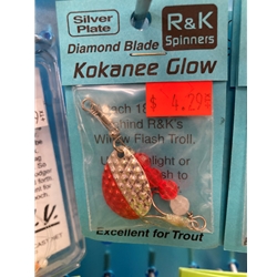 R&K Diamond Blade Kokanee Glow Spinners