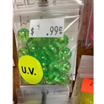 UV Lime Green  Round 8mm 25ct