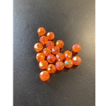 Orange Sparkle Faceted 6mm 20ct