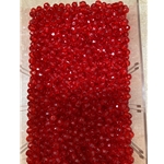 Red Faceted 4mm 25ct