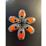 Orange w/ Eye Sz2 6ct