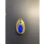 Brass Blue Scale w/Eye Sz3 6ct