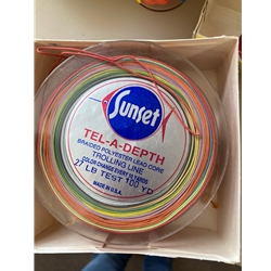 Sunset Tel-A-Depth Braided Polyester Lead Core Line 27 lb test 100 yd Spool Asst Start Colors