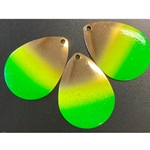 Painted Gold/Chartreuse/Green Glitter Sz7 3ct