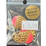 Gold Diamond Pink Tipped w/Clevis Sz1.5 6ct