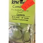 RPM Weights Gamakatsu Pre-Snelled Egg Loop Hooks